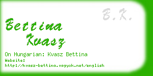 bettina kvasz business card